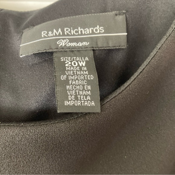 DRESS R&M Richards Formal Black Sleeveless Size 20W W Sequin Detail 3880W NWT - Picture 4 of 4
